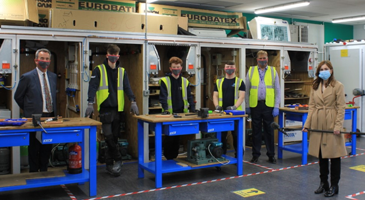 There was much excitement around Lisburn Campus yesterday, Tuesday 13 October, when BBC Newsline’s Clodagh Rice stopped by to interview Dr Michael Malone and Level 2 Refrigeration and Air Condition Apprentices for BBC Newsline.